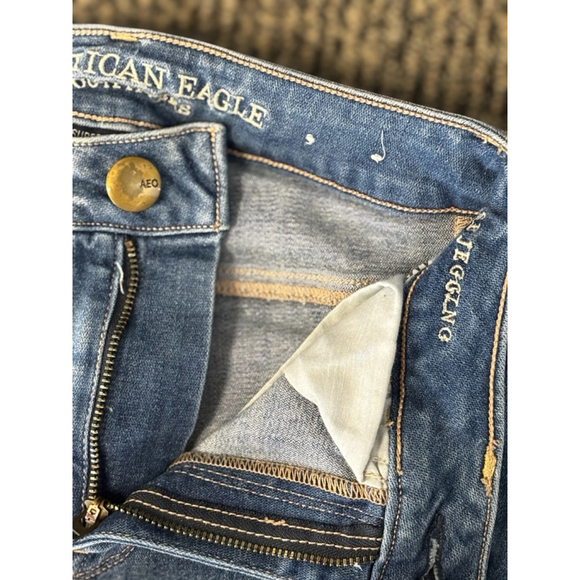 American Eagle Outfitters Womens Sz 0 Stretch Distressed High Rise Jegging Jeans - Picture 8 of 14